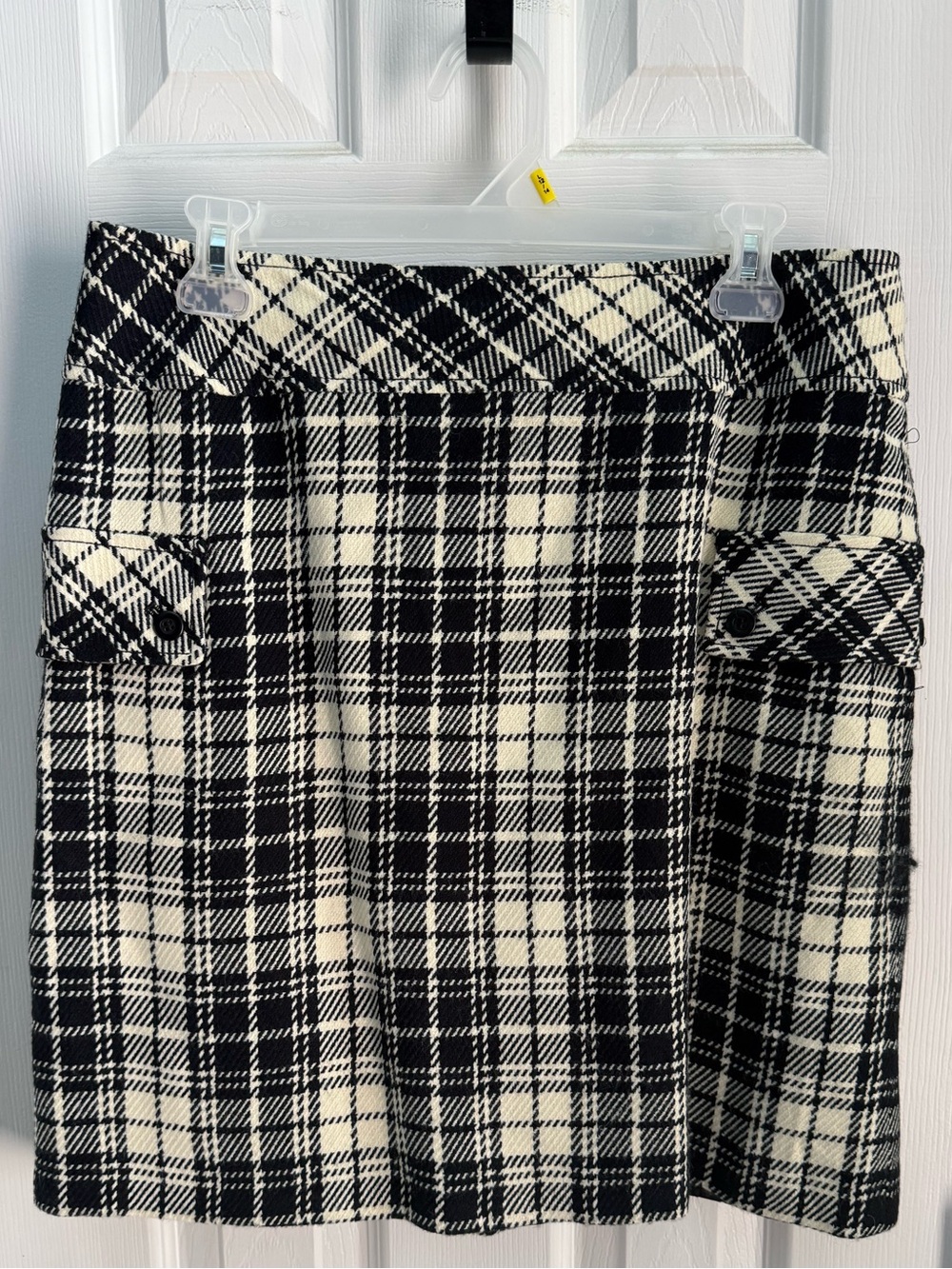 Dalia Black and White Plaid Mini Skirt